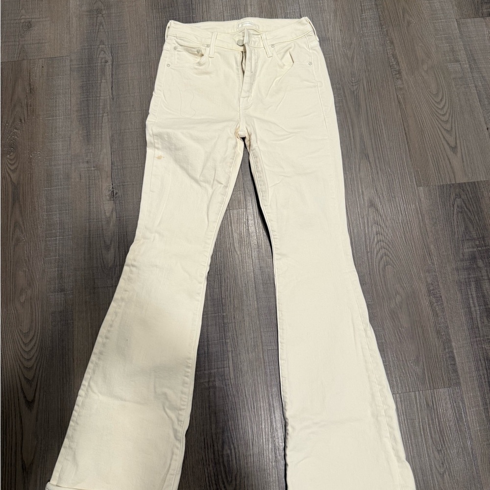 MOTHER Cream Denim Pants